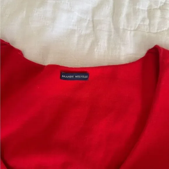 Gina Top Red V-Neck Ruched Women's Top - Picture 4 of 8